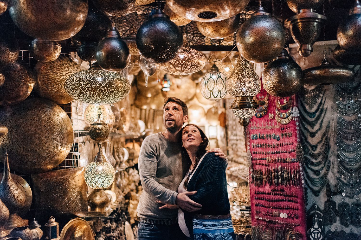 Happy couple celebrates St. Valentine's in Morocco 