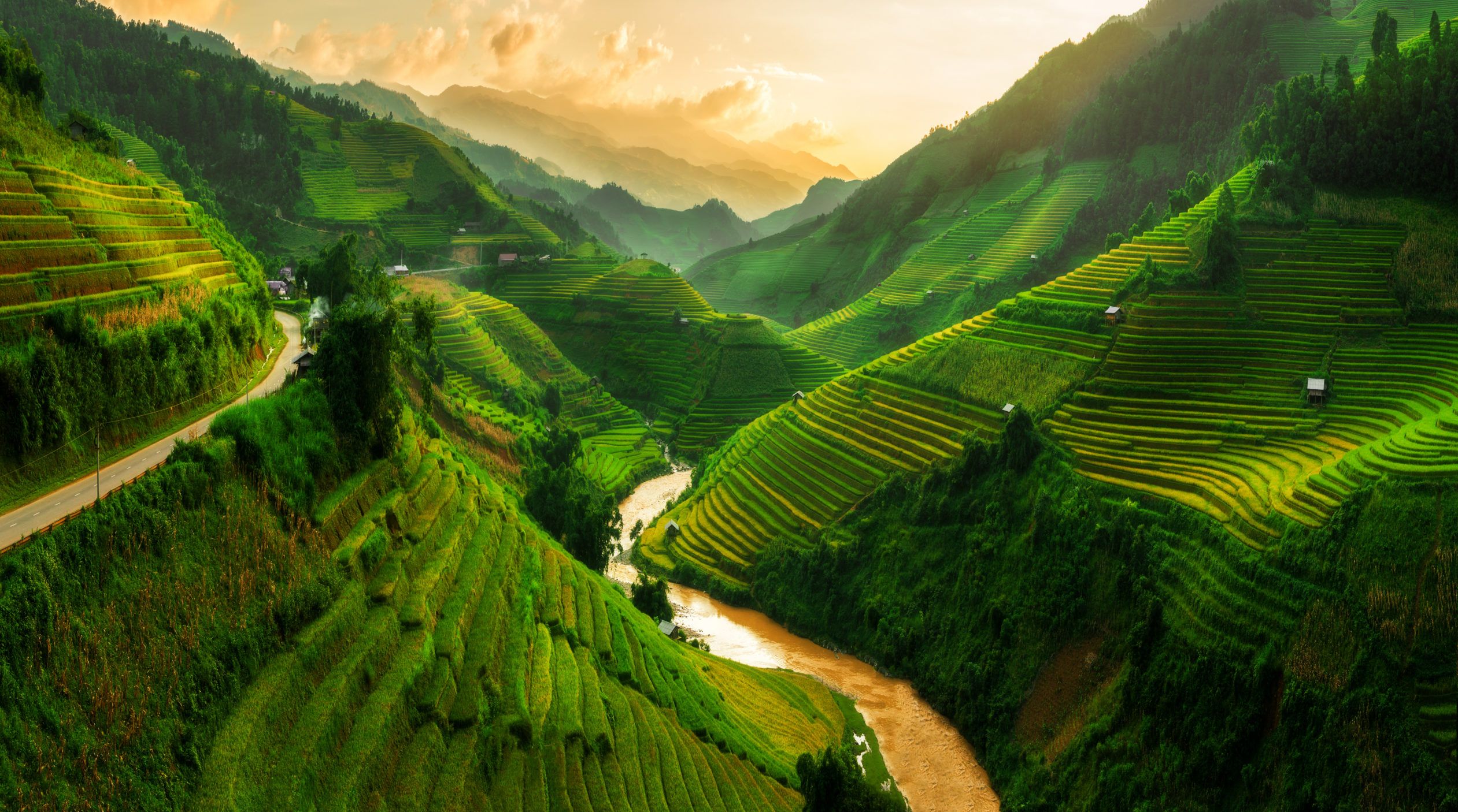 Vietnam landscape birdview