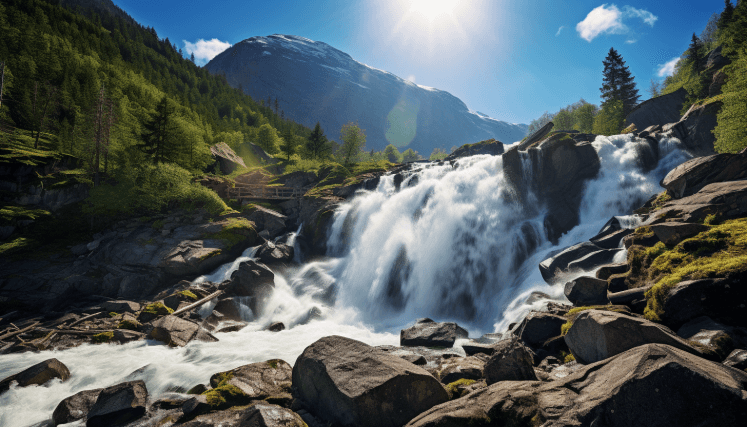 Voehringsfossen waterfall Norway