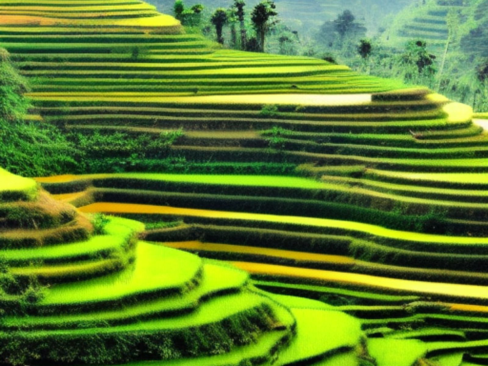 Rice terraces in Mu Cang Chai (Vietnam)