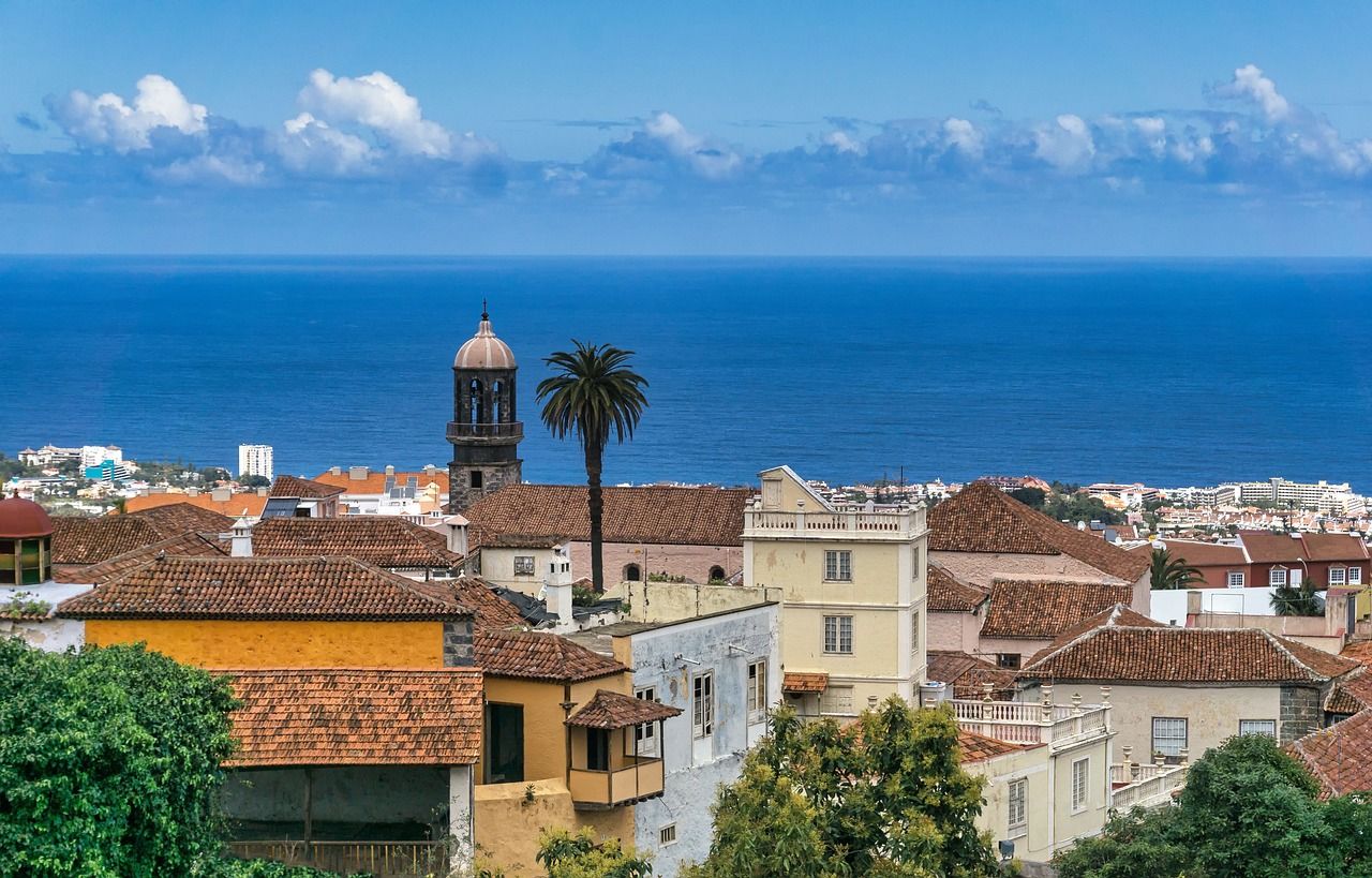 Tenerife scenery with houses 